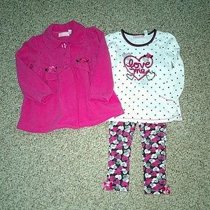 Girls pea coat and outfit. 4T