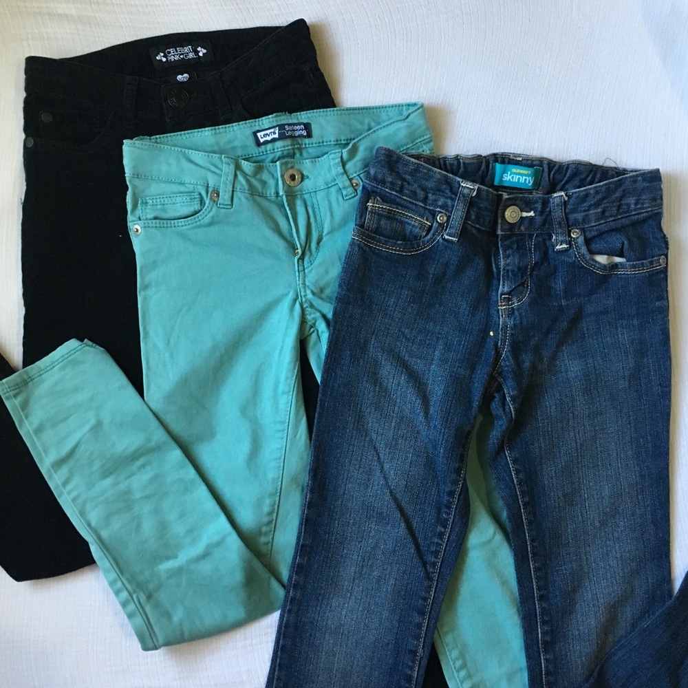 LOT OF 3 Girl's Skinny Jeans - Size 7