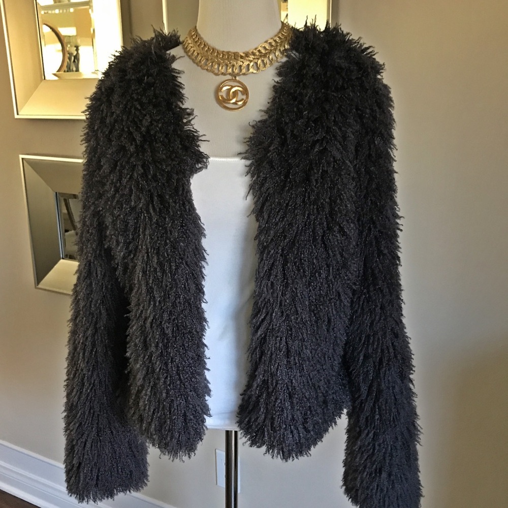 Hpmax Studio Fuzzy Jacket In Charcoal Gray - image 6