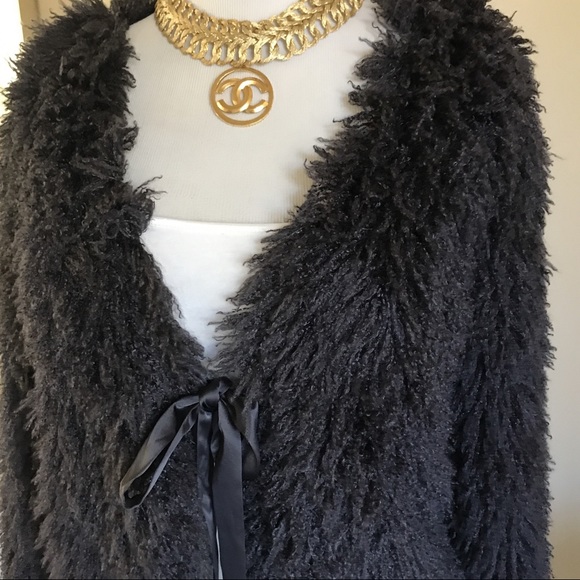 ❤HP❤️MAX STUDIO fuzzy jacket in charcoal gray - Picture 5 of 8