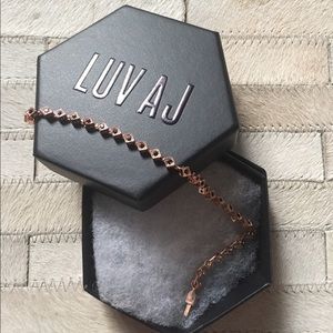 LUV AJ Diamond Kite Tennis Bracelet Rose Gold