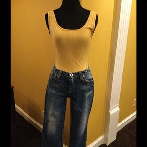 Forever 21 Bodysuit Yellow Small