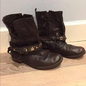 Brown Leather Ankle Boots size 7