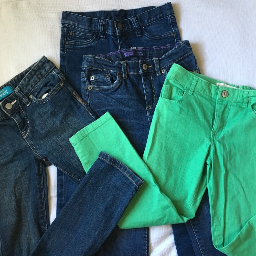 LOT OF 4 Girl's Skinny Jeans - Size 5-6