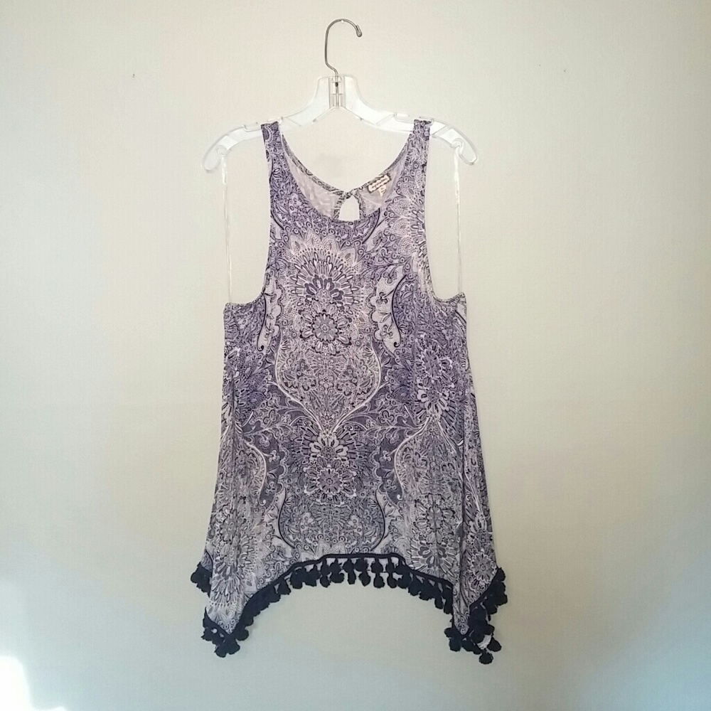 Shark Bite Tassel Tank