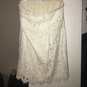 White Lace Brooks Brothers Skirt