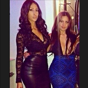 Black lace long sleeve bodysuit