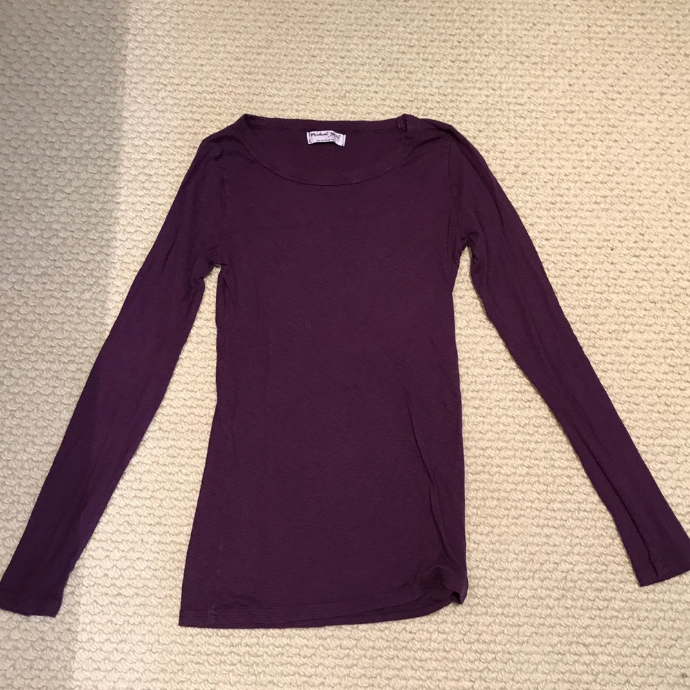 Purple Michael Stars long sleeve shirt