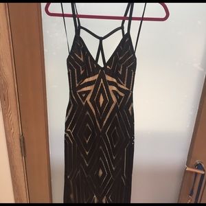 Floor length sexy lace dress