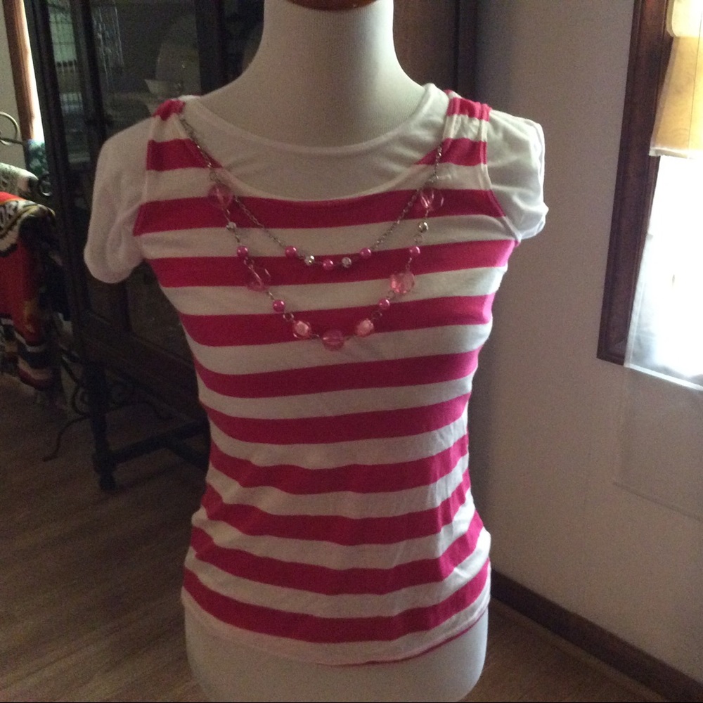 P❤️ISC STRIP JUNIOR TOP NWOT