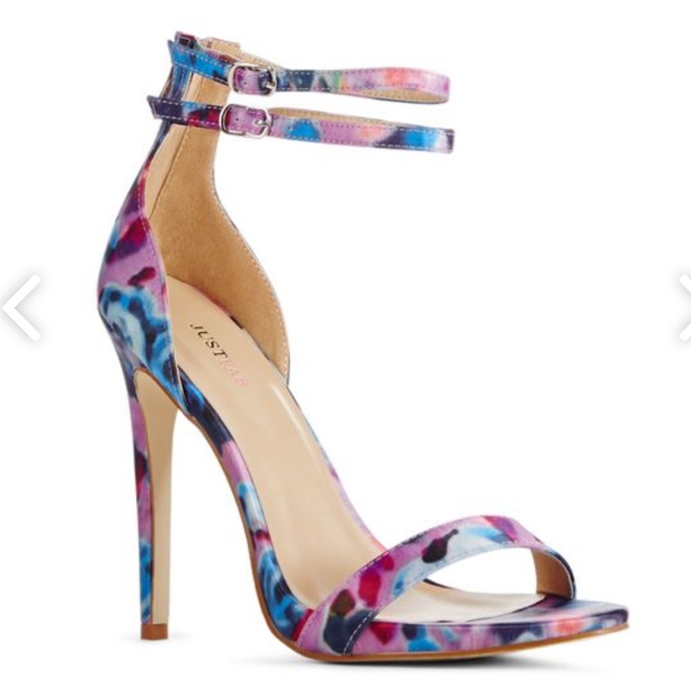 Floral stiletto sandals