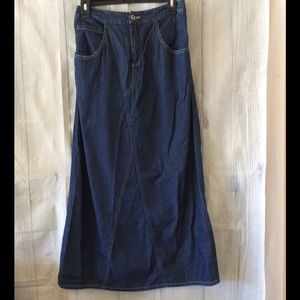 Long Denim Skirt