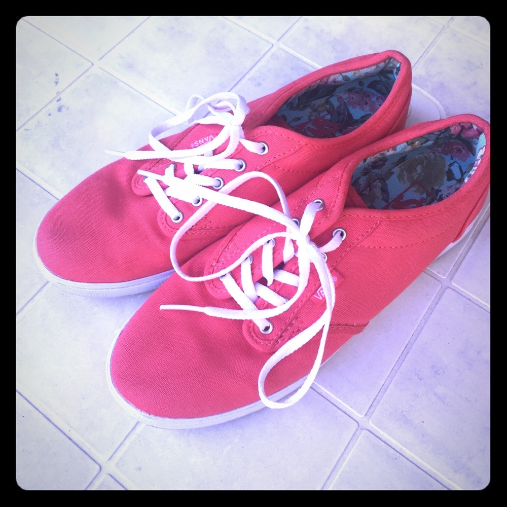 Coral Vans Sneakers Size 7.5