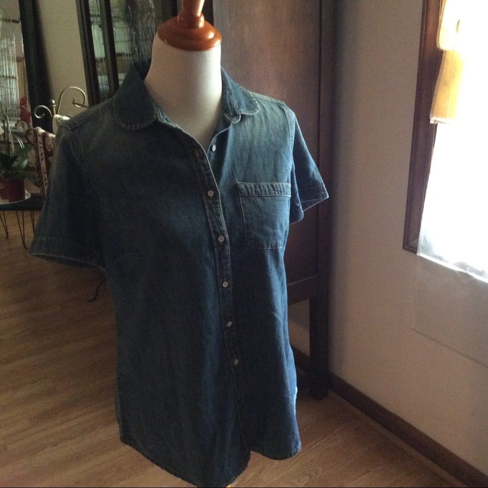 G.H. BASS&Co. DEMIN BUTTON DOWN TOP SIZE Medium