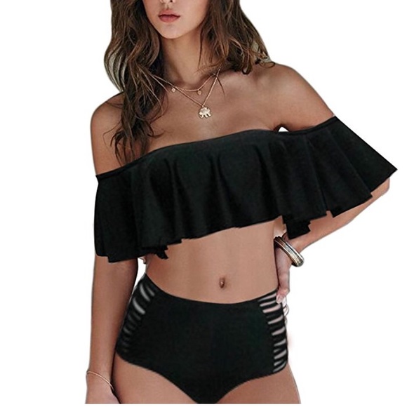 Other - Ruffled off the shoulder Bikini