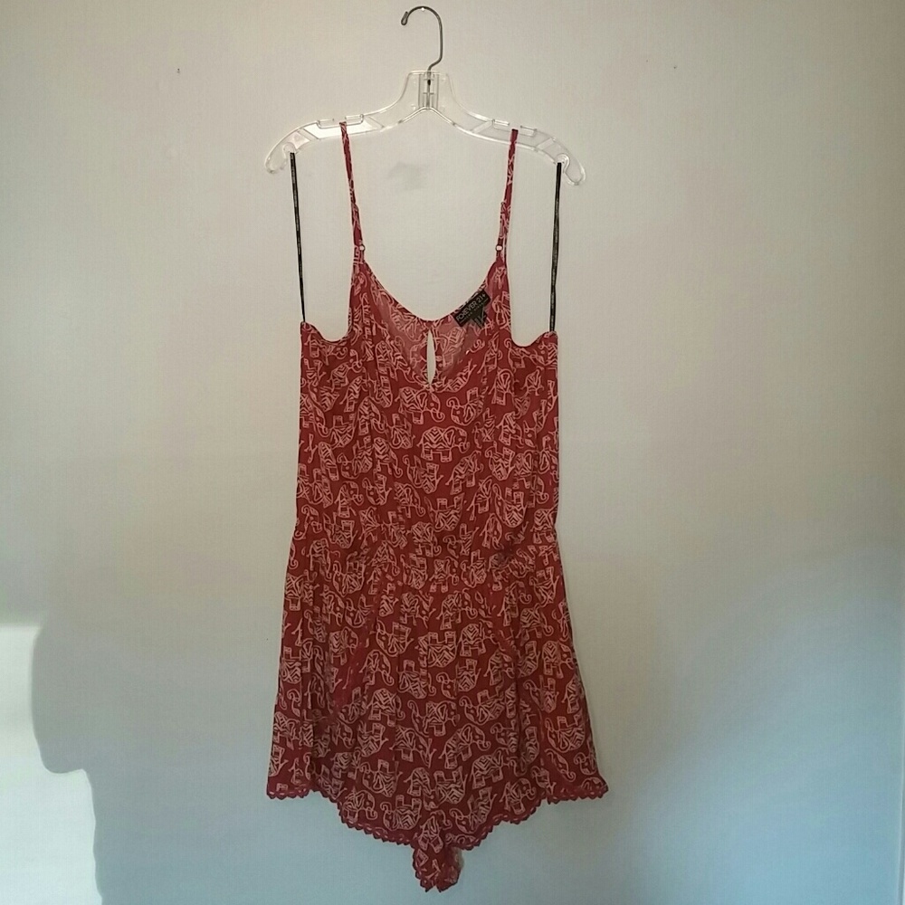 Elephant Print Romper