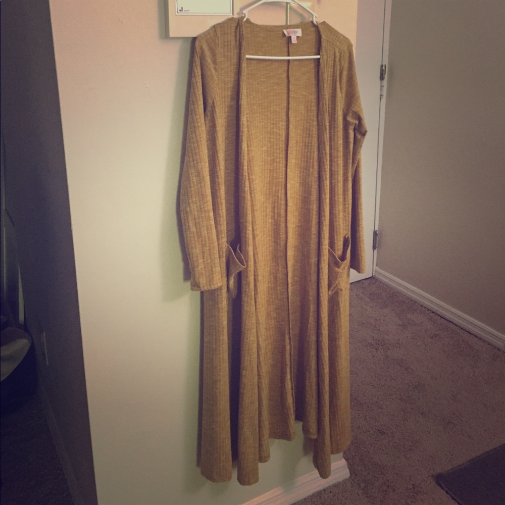 Mustard Yellow LuLaRoe long cardigan "Sarah"