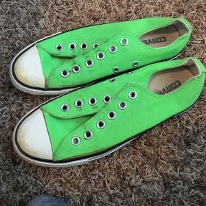 Neon green converse