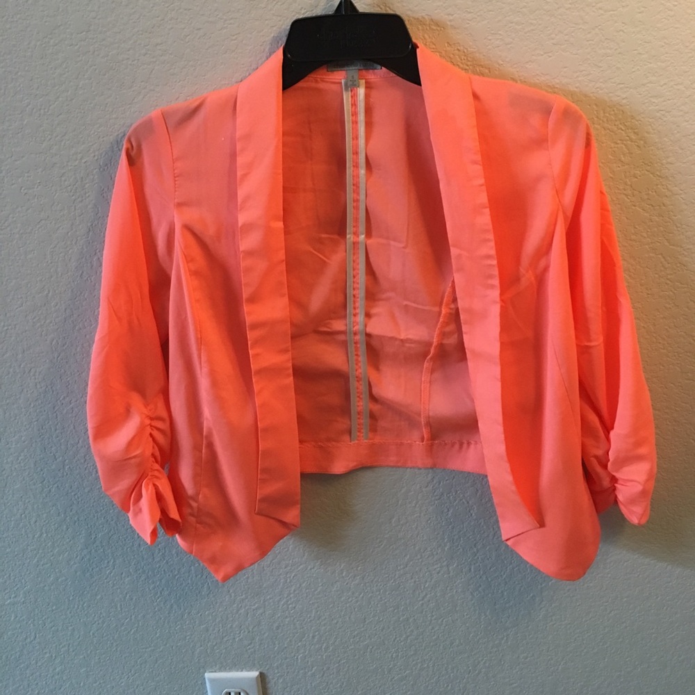 Neon orange blazer