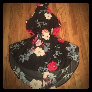 Black floral dress