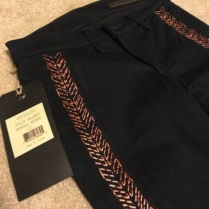 NWT 25 Rag & Bone Dark Skinny Jeans w Embroidery