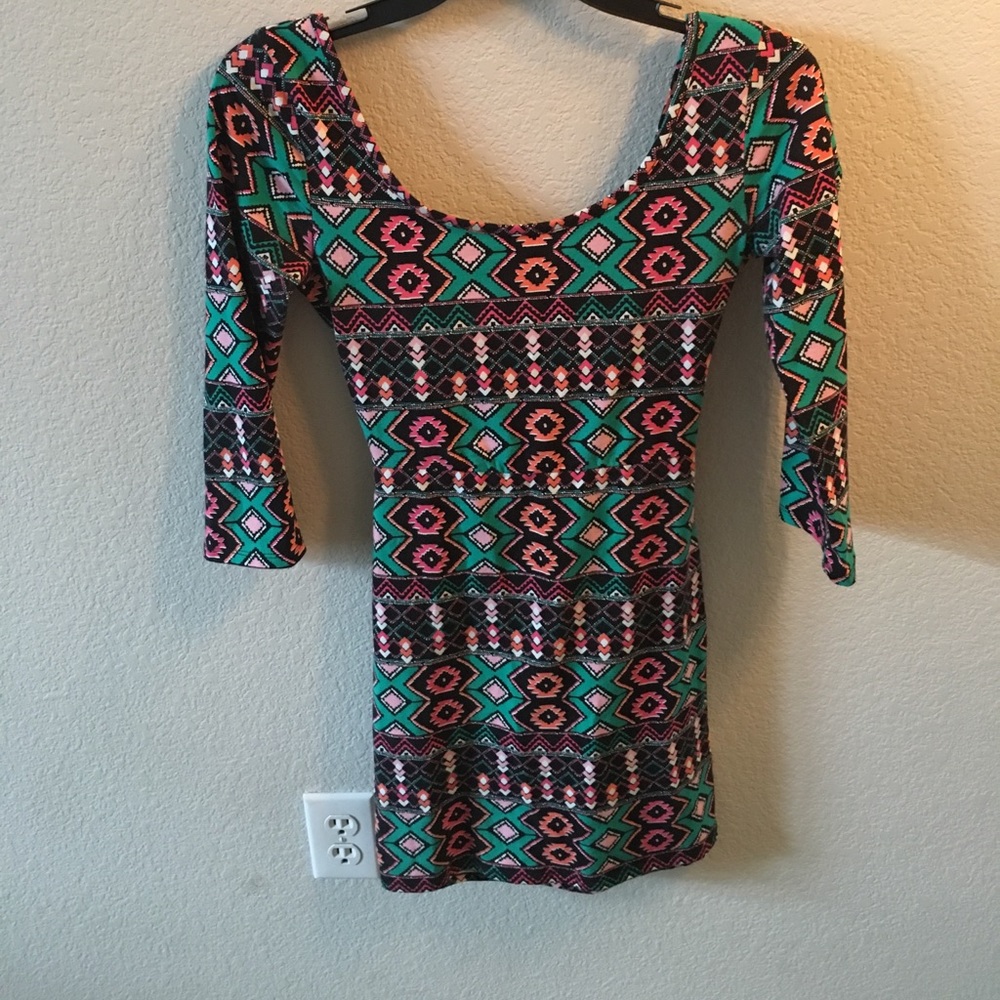 Tribal print bodycon dress