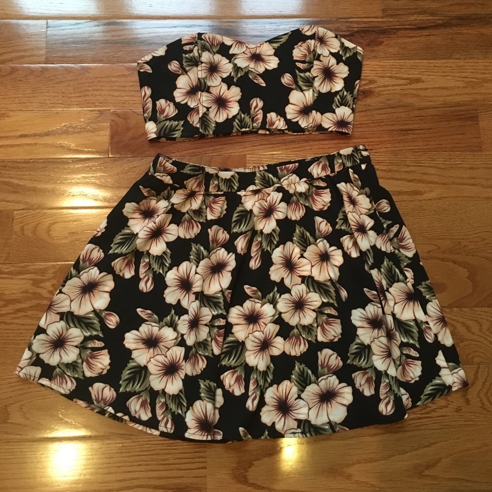 Forever 21 Crop Top and Skirt