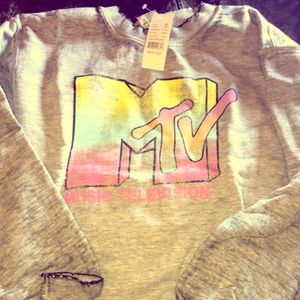 MTV PACSUN NWT VINTAGE GRAY PULLOVER