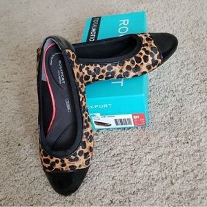 Rockport Leopard Print Flats Size 8 Like New