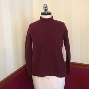 Madewell turtle neck waffle sweater