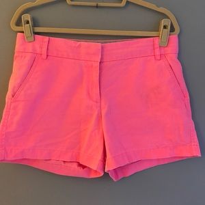 J. Crew Chino Short 4" inseam Size 8 Hot Pink