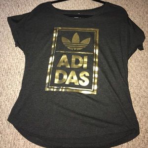 Grey and Gold Adidas t shirt