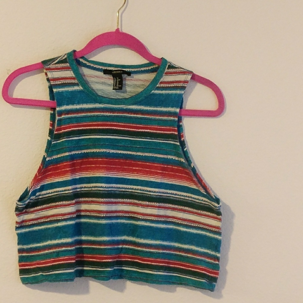 F21 Striped Crop Top 2 for $7