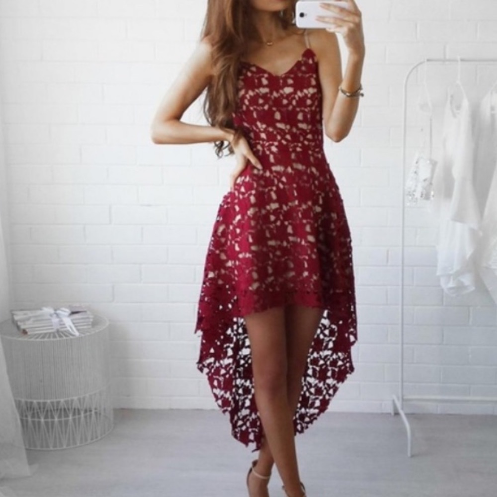 Red lace dress new without tag!