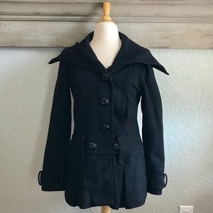 Zara black pea coat