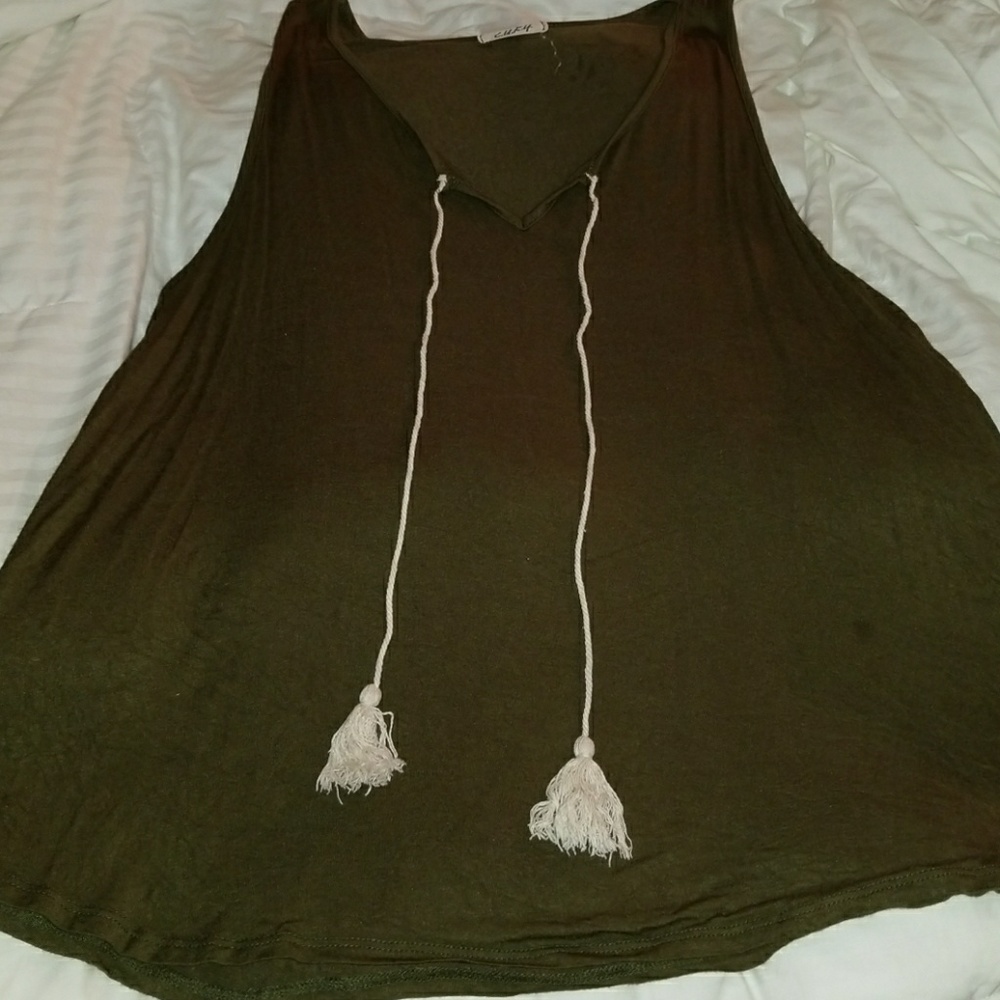 Olive tank top