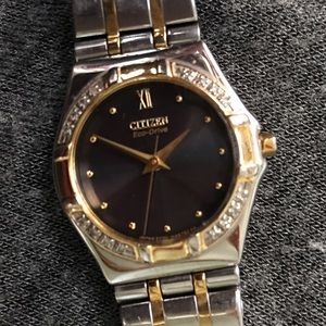 Citizen EcoDrive Gold and Pavé Watch