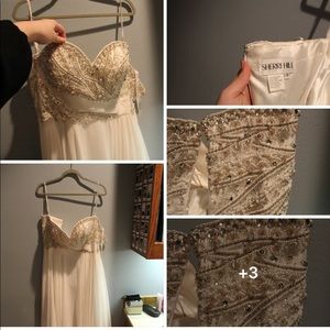 White Beaded size 8 Sherri Hill