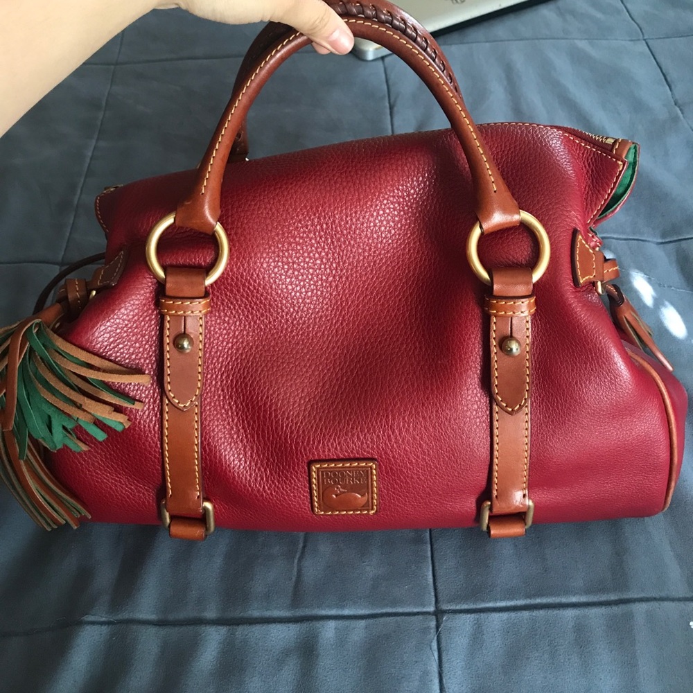 Dooney and Bourke hand and shoulder bag red