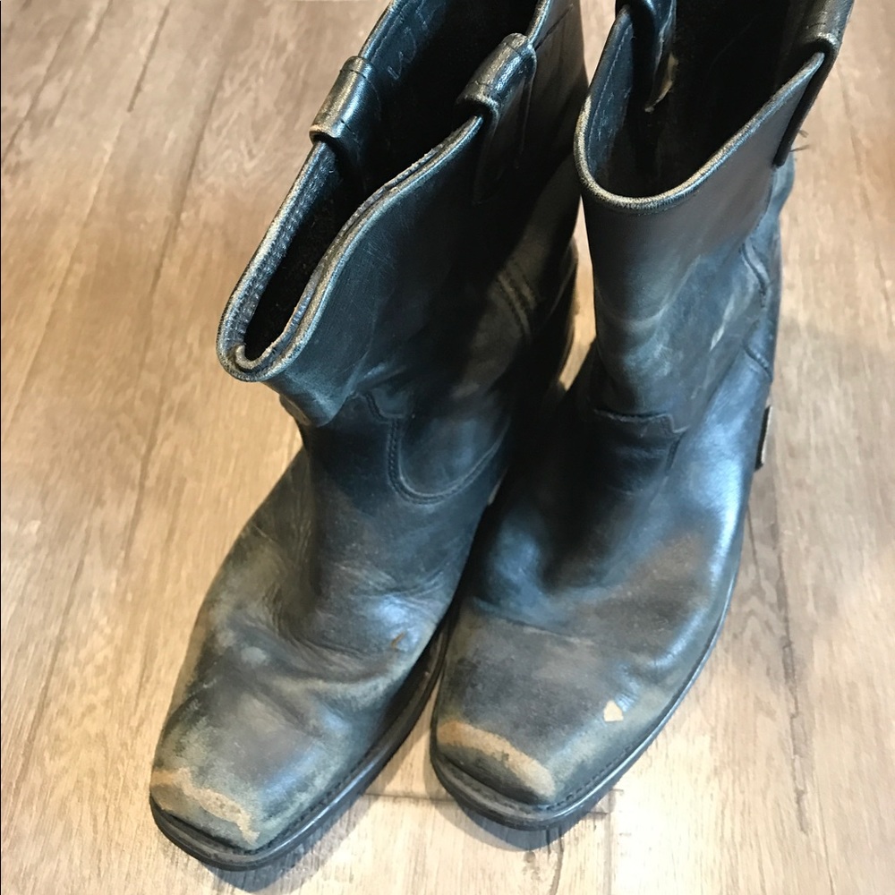 Frye engineered Black Boots Moto. Size : 12