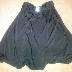 Black mini bubble dress strapless