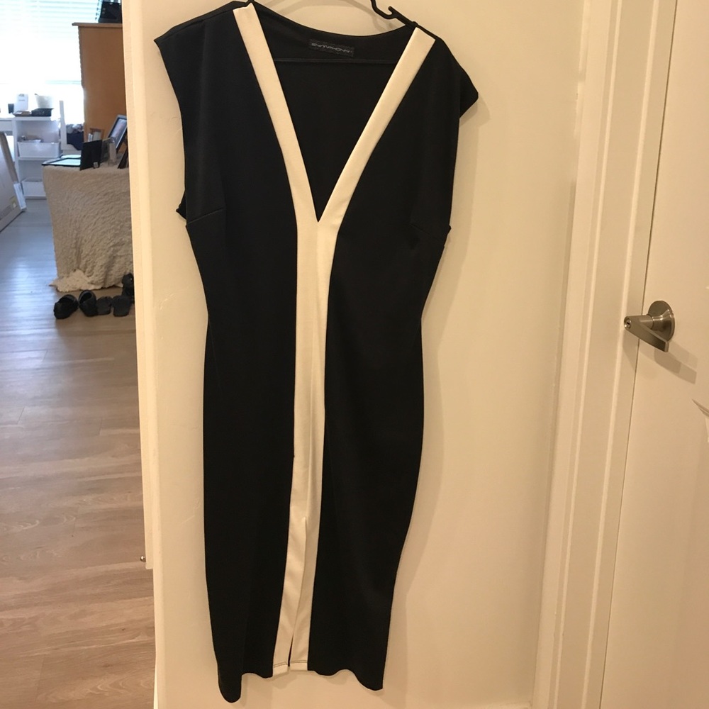Sexy black and white cocktail dress