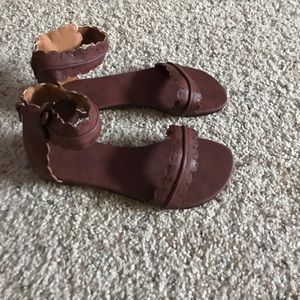 Cute brown sandals