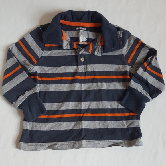 Old Navy Toddler Boys Long Sleeve Polo EUC - Picture 2 of 3