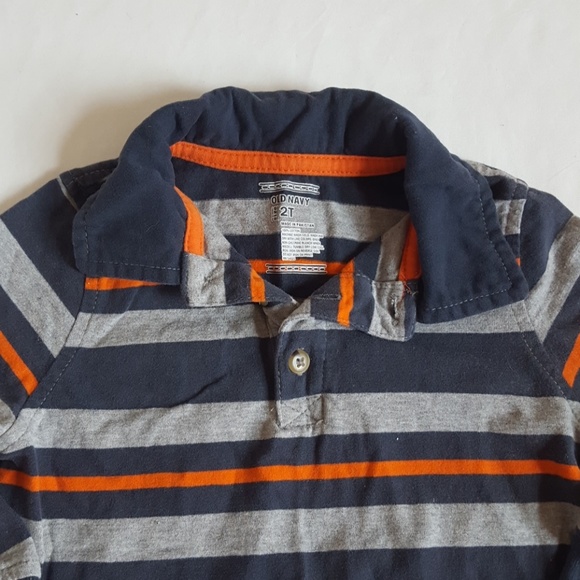 Old Navy Toddler Boys Long Sleeve Polo EUC - Picture 3 of 3