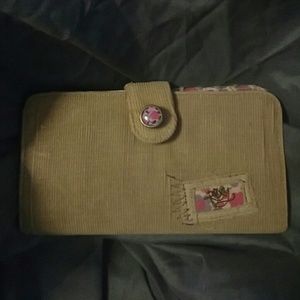Roxy brown corduroy wallet
