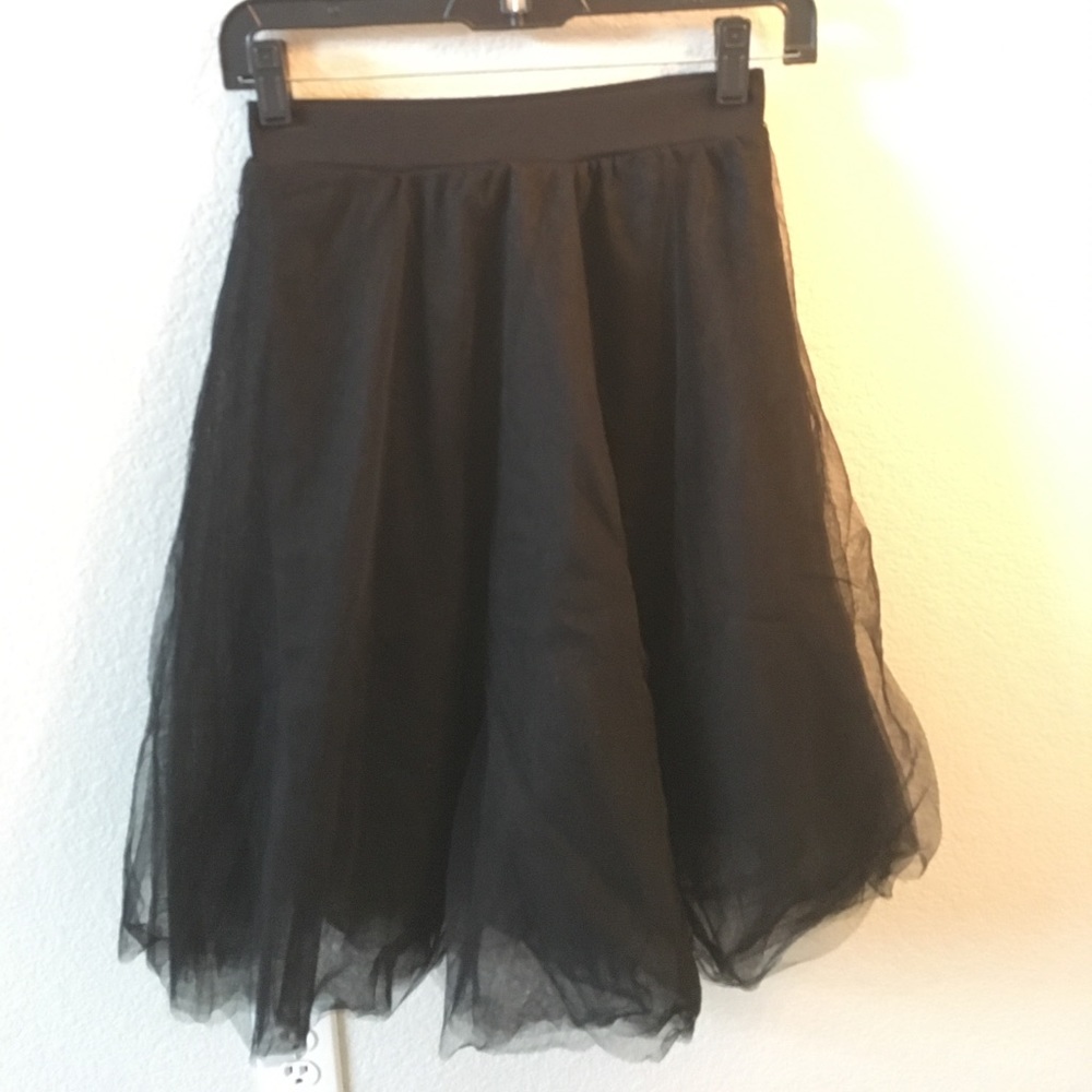 Black tulle skirt