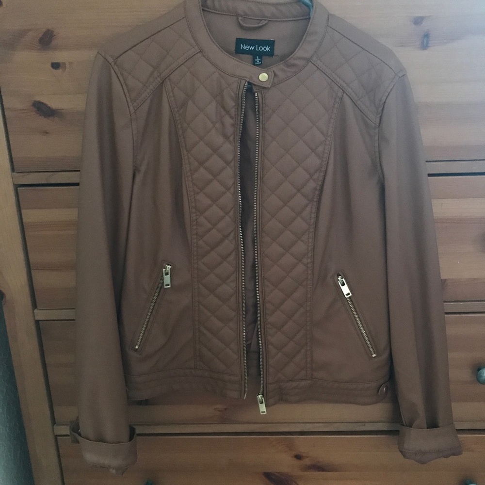 Light brown leather jacket