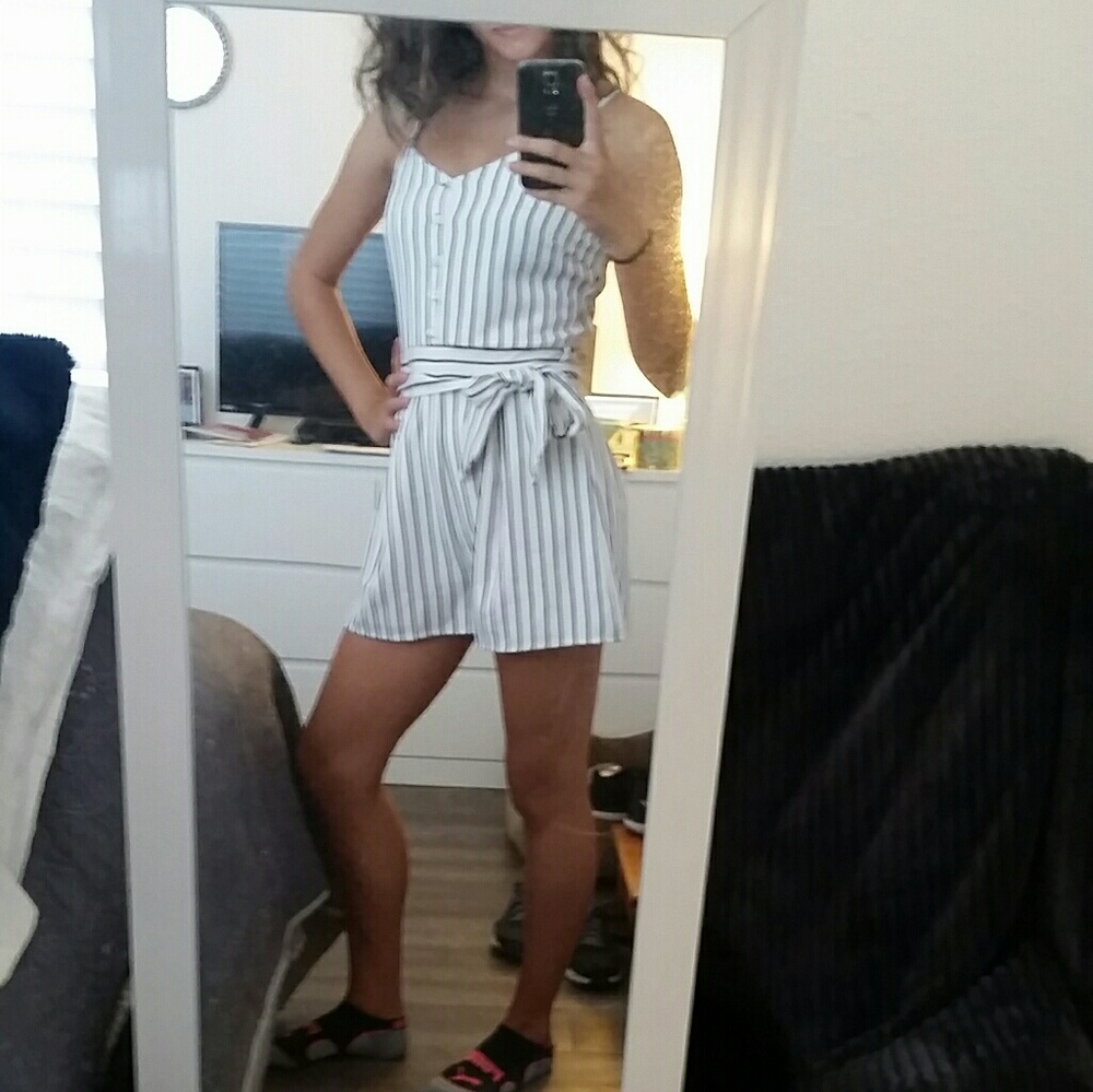 Striped brand new romper