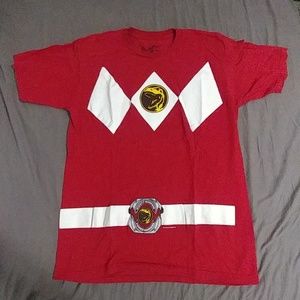 Red Mighty Morphin Power Rangers Shirt